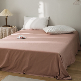 a类纯色天竺棉床单单件全棉，柔软床笠床垫，保护套针织棉床罩床品