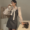 Cmy korea韩国东大门女装 气质法式显瘦抹胸吊带连衣裙