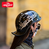 头盔翘盔瓢盔骑行自行车夏季款复古碳纤纹半盔四季通用男女安全帽