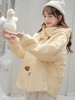 黄色棉服外套女冬季2023年韩版宽松学生夹棉羽绒服短款菱格棉衣女