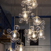 北欧创意玻璃圆球吊灯幼儿园游乐场售楼部前台展厅吧台装饰球形灯