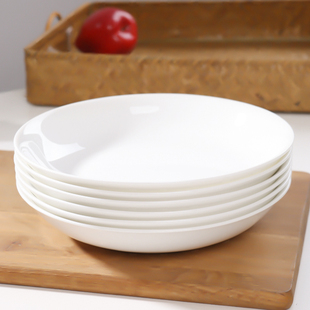 盘子菜盘家用可微波炉陶瓷，炒菜盘子套餐，组合圆形骨瓷深盘汤盘饭盘