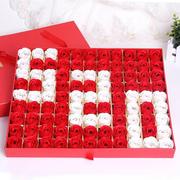 99朵玫瑰香皂花手提礼盒，创意情人节礼物，送女友老婆生日