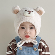 婴儿帽子冬季婴幼儿护耳帽男童女孩宝宝毛线帽秋冬儿童针织毛绒帽