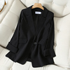 夏季薄款西装外套女2023黑色外衣西服短款外套，气质韩版高级感上衣