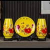 景德镇陶瓷工艺品三件套花瓶，装饰客厅酒柜电视柜，摆件博古架插花器