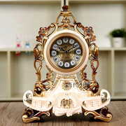 丽盛钟表欧式客厅座钟创意复古现代钟表书桌简约台钟个性石英钟表