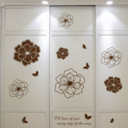 墙壁纸自粘卧室房间衣柜门，贴家具柜子，翻新贴纸橱柜温馨花朵装饰品