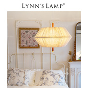 lynn's立意布艺，美式卧室吊灯书房田园，风格编织实木客厅法式