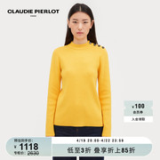 claudiepierlotoutlet春季女装法式黄色针织衫上衣cfppu00897