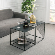 北欧铁艺边几时尚简约现代茶几沙发角，几创意小方桌金属边桌置物架