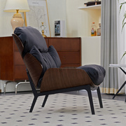 沙发椅单人轻奢意式简约设计师款阳台休闲椅，客厅创意懒人沙发椅