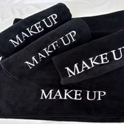 化妆台布垫黑色桌布毛巾垫布时尚简约定制化妆师专用梳妆台台