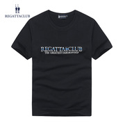 Regatta Club夏季男士圆领logo印花纯棉休闲短袖T恤上衣