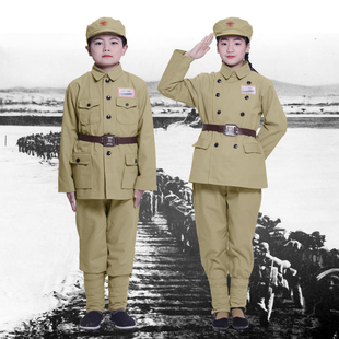 志愿军演出服儿童男女解放军，衣服49式，50式长津湖抗美援朝时期服装