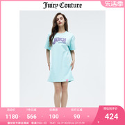 Juicy Couture橘滋连衣裙女夏季多巴胺穿搭美式显瘦短袖裙子