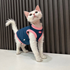 任发财原创潮牌背心纯棉无毛猫衣服德文衣服斯芬克斯猫可爱