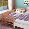 榉木儿童床拼接床加宽实木带护栏婴儿床单人床定制床男孩床