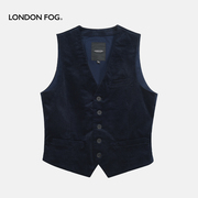 伦敦雾美式复古猎装马甲秋季灯芯绒，坎肩外套休闲男士西装背心