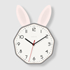 可爱兔子创意卡通静音装饰挂钟，客厅幼儿园儿童房卧室文艺简约钟表