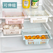 个2装冰箱隔板层分类收纳架厨房保鲜塑料抽屉多用储物置物架挂篮