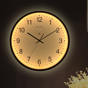 现代简约声控夜光钟表挂钟北欧客厅家用时尚挂墙装饰超静音时钟