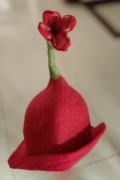 花朵原创成人帽子尼泊尔手工羊毛毡花瓣帽造型可爱甜美风吸睛炸街