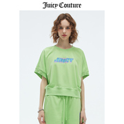 Juicy Couture橘滋T恤女2023春季宽松美式运动短袖针织卫衣