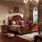 思图加特美式实木床双人床欧式雕花奢华公主床主卧大床1.8米床