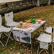 美式复古桌旗长方形桌布防水茶几，盖布野餐桌，垫子蛋卷桌露营台布