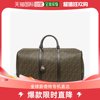 香港直邮潮奢 Fendi 男士大号FF旅行袋大号棕色布料FF手袋