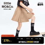 little moco童装春秋装女童百褶裙西装裙半身裙短裙儿童裙子半裙