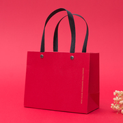 新年袋红袋子喜袋婚庆满月装喜糖礼盒回礼春节手提袋红色大号