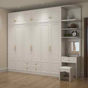 衣柜板式简约现代白色木质家用欧式六五门组合卧室轻奢整体大衣橱
