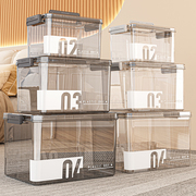 手提收纳箱家用高透明收纳盒零食玩具储物箱密封整理箱美术工具箱
