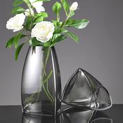 三角口玻璃花瓶欧式