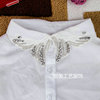 韩国可爱衬衫衣领水钻钉珠装饰假领子女士百搭白色蕾丝假领