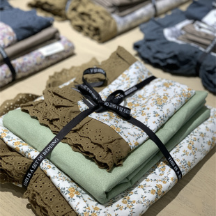 法式纯棉小碎花四件套韩式田园，风全棉床单被套1.8米床上用品4件套