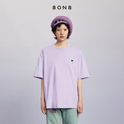 8on822秋冬深蓝色暮光紫紫色草莓牙刷绣短袖t恤