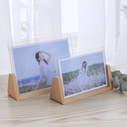 木制相框胡桃木简约时尚，韩式桌台摆案卧室，相架免费冲洗照片6寸7寸