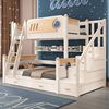 上下床实木美式高低床多功能上下铺床二层儿童床双人床子母床