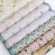 星语春见网纹花卉系列，包装纸鲜花包装纸防水棉纸，花束礼物包装