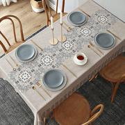 新中式桌布防水防油免洗PVC台布长方形茶几桌布北欧ins高档餐桌垫