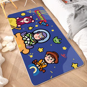 地毯卧室床边毯卡通可爱儿童房间床边垫长条加厚绒毛地垫脚垫机洗
