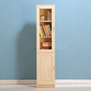 实木书柜带门玻璃门原木，全实木松木小型儿童置物架落地书架书橱