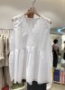 韩国东大门2023春夏镂空蕾丝衬衫，女宽松纯色，无袖娃娃衫上衣潮