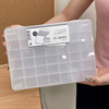 多格大容量透明格子首饰收纳盒空盒大容量小饰品首饰盒桌面整理盒