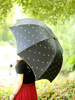 深拱形防晒防紫外线，蘑菇公主雨伞黑胶，遮阳折叠晴雨两用女太阳伞