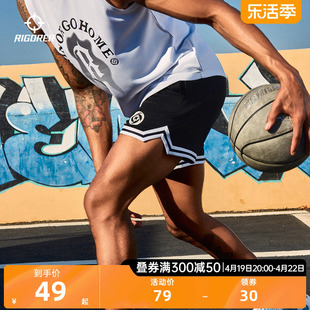 准者美式短裤男士2024夏季四分裤宽松透气健身运动裤篮球裤子