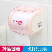 厕所卷纸筒卫生间手纸架强力，吸盘免打孔厕，纸盒创意浴室防水纸巾盒